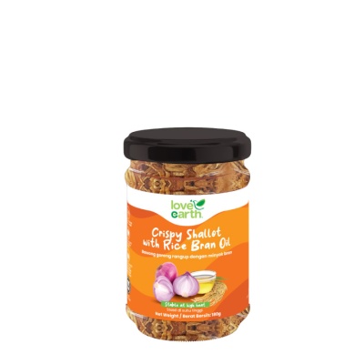 LOVE EARTH - Crispy Shallot with Rice Bran Oil 180g