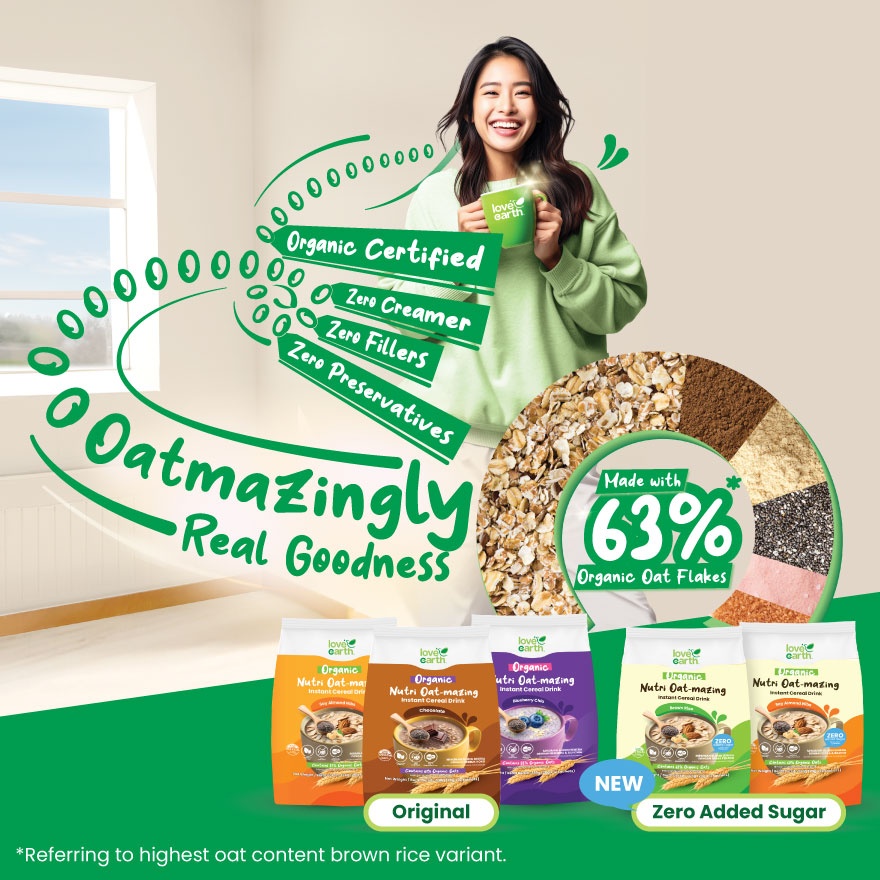 Nutri Oat-mazing Instant Cereal Drink 0% Added Sugar Brown Rice 28gx11s image