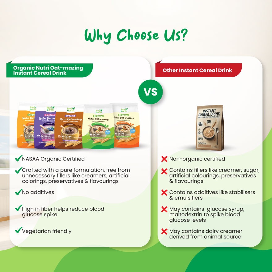 Nutri Oat-mazing Instant Cereal Drink 0% Added Sugar Brown Rice 28gx11s image