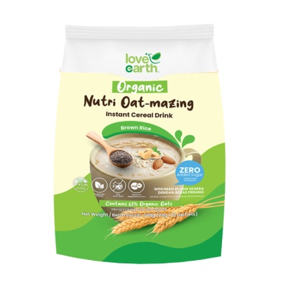 LOVE EARTH - Nutri Oat-mazing Instant Cereal Drink 0% Added Sugar Brown Rice 28gx11s image