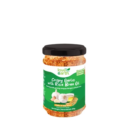 LOVE EARTH - Crispy Garlic with Rice Bran Oil 180g image