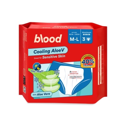 BLOOD - Cooling AloeV Panty Pad M-L 3s