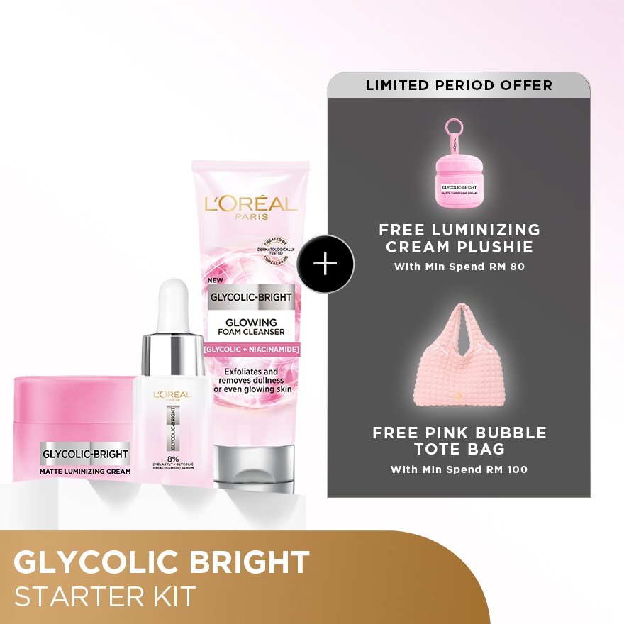 Glycolic Bright Foam 100ml & Glycolic Bright Matte Cream 30ml & Glyco Melasyl Serum 15ml