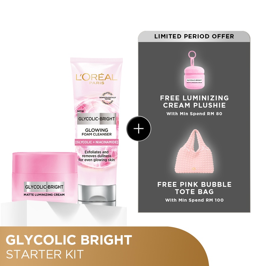 Glycolic Bright Foam 100ml & Glycolic Bright Matte Cream 30ml
