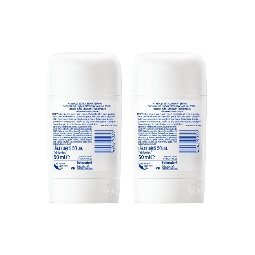 Deodorant Extra White Stick 2x50ml