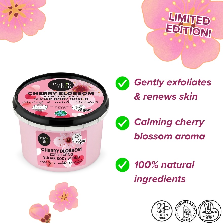 Cherry Blossom Exfoliating Sugar Body Scrub 250 ml