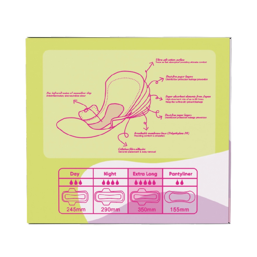 Sanitary Napkin Night Extra Long 350mm 12s