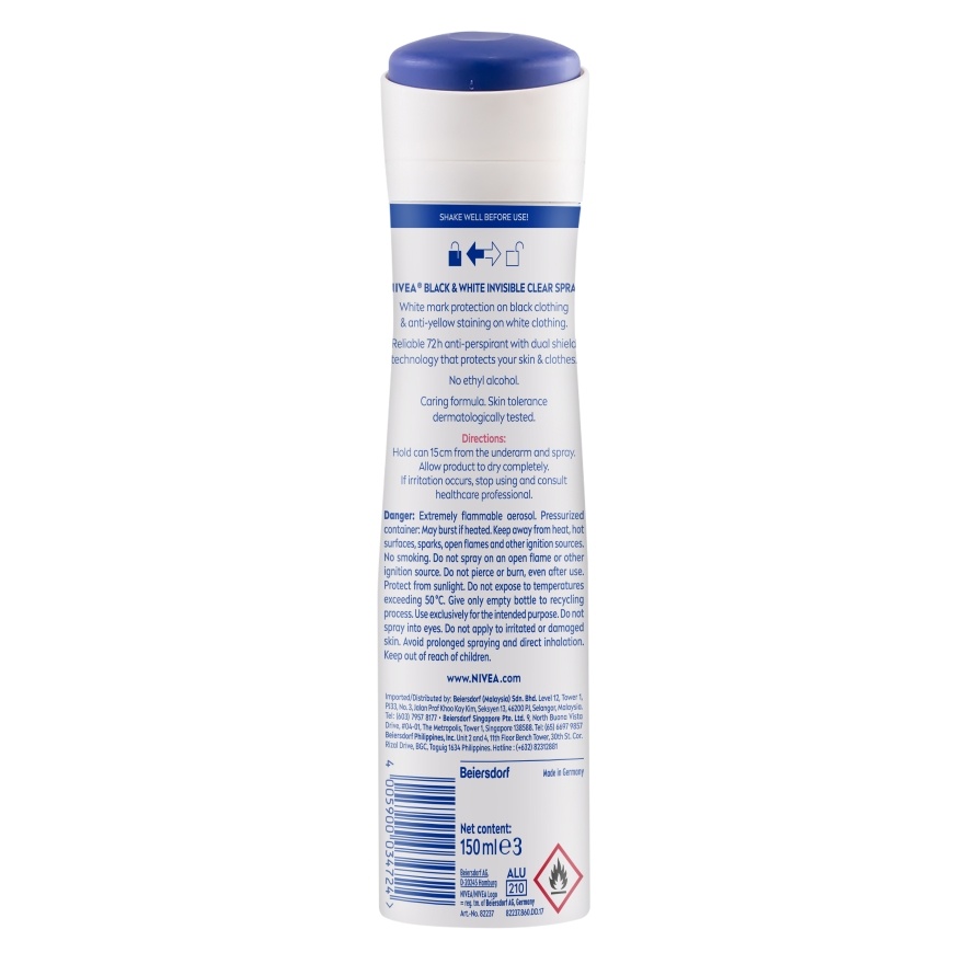 Black & White Clear Spray 150ml
