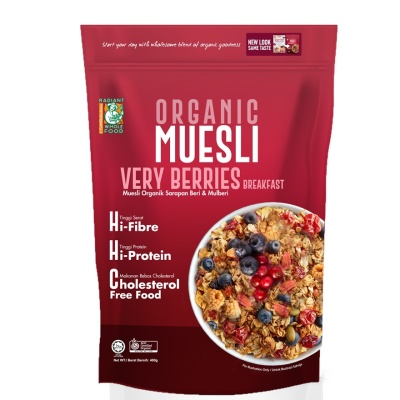 RADIANT Organic Verry Berries Breakfast Muesli Beri & Mulberi 400g image