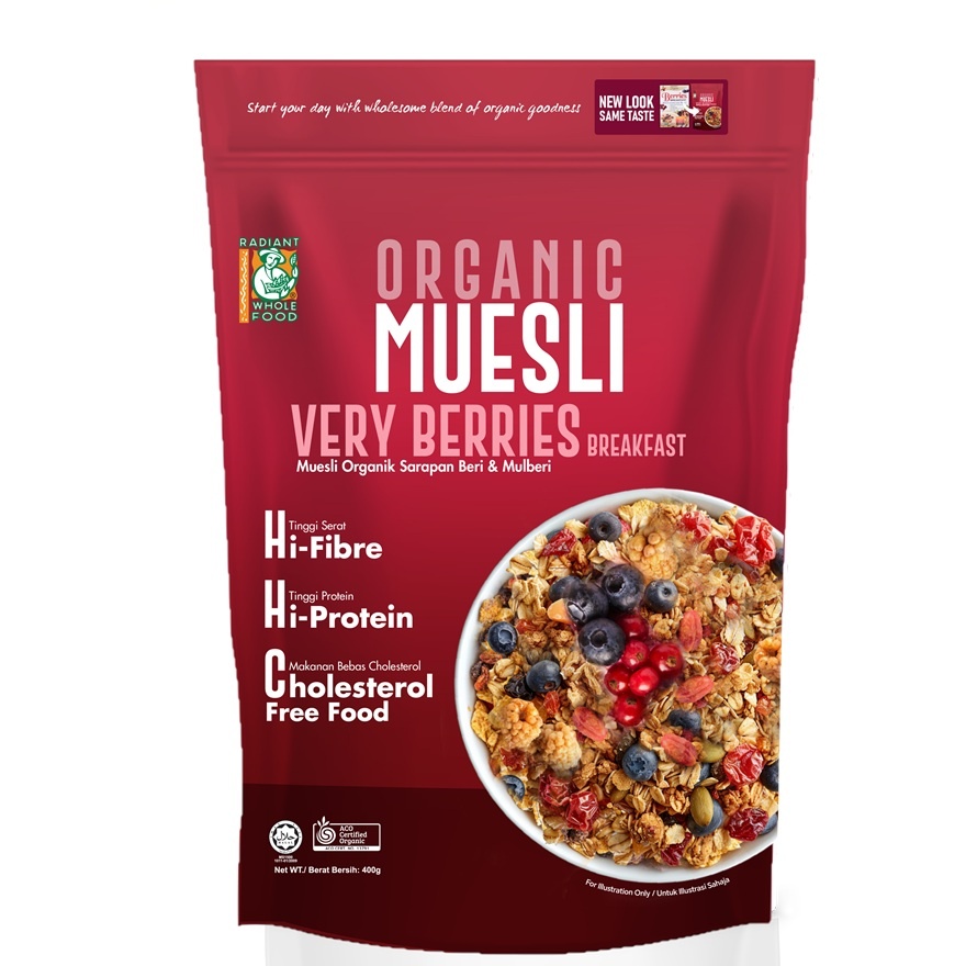Organic Verry Berries Breakfast Muesli Beri & Mulberi 400g image