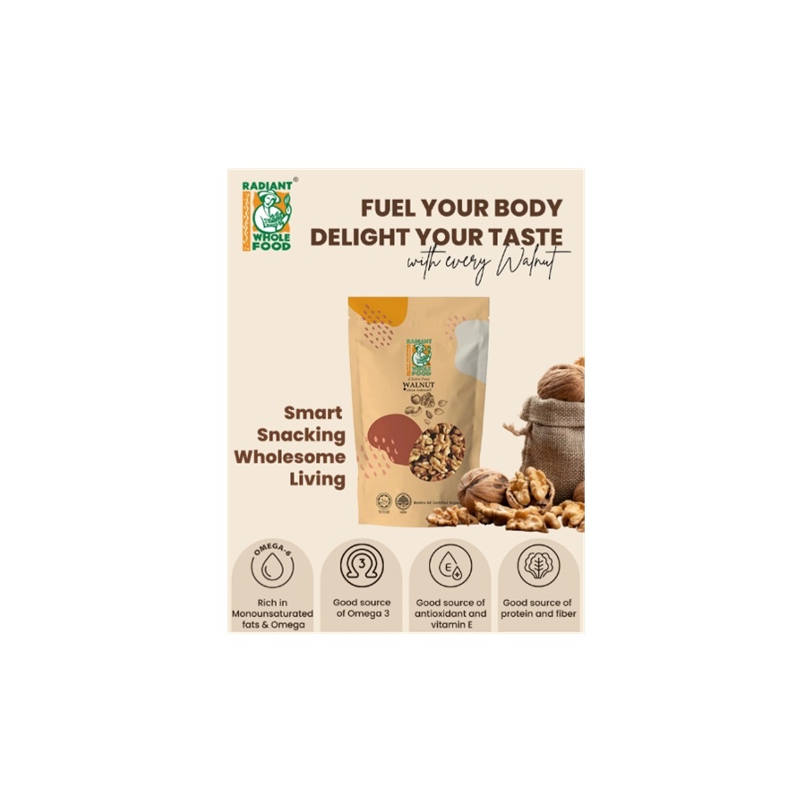 Organic Natural Walnut, Raw (Gluten Free) 200g image