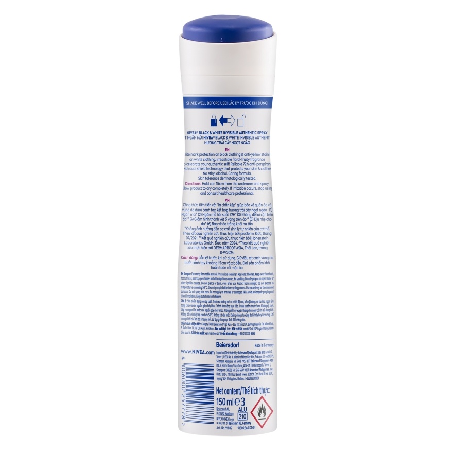Black & White Authentic Spray 150ml