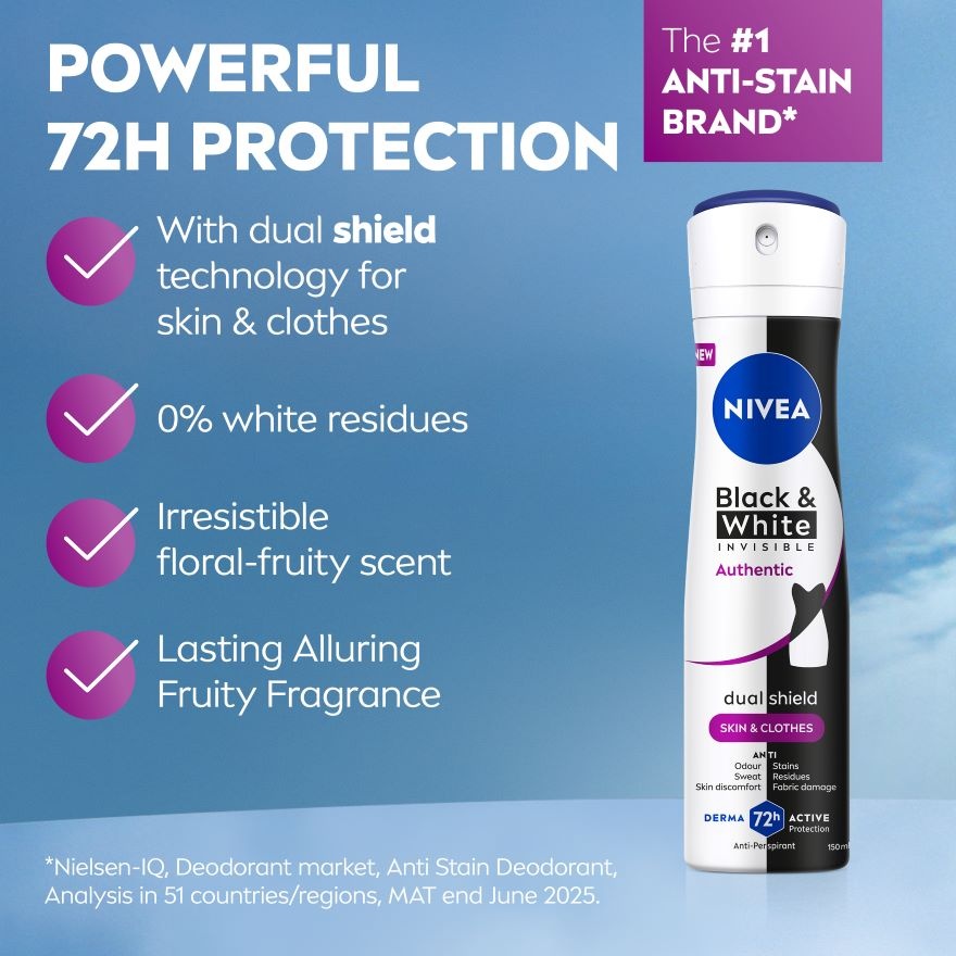 Black & White Authentic Spray 2x150ml