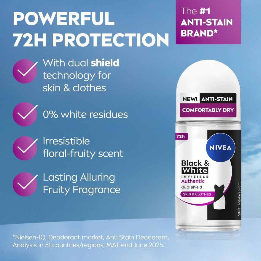 Black & White Authentic Roll-On 2x50ml