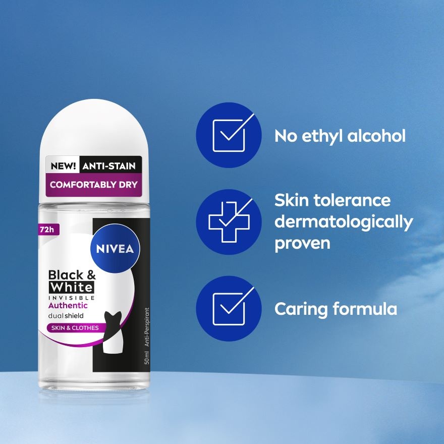 Black & White Authentic Roll-On 2x50ml