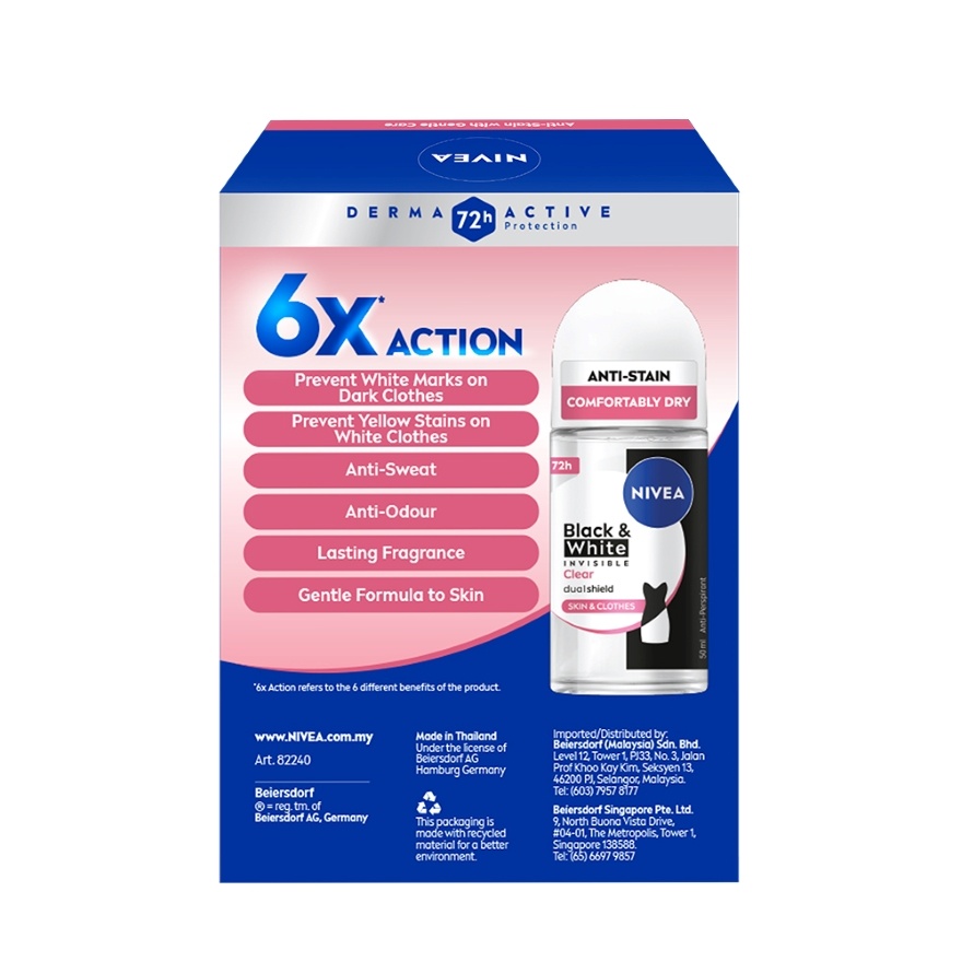 Black & White Clear Roll-On 2x50ml