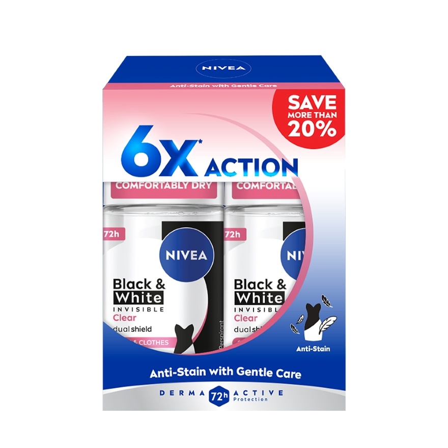 Black & White Clear Roll-On 2x50ml