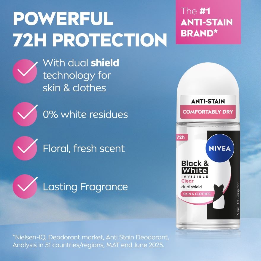 Black & White Clear Roll-On 50ml