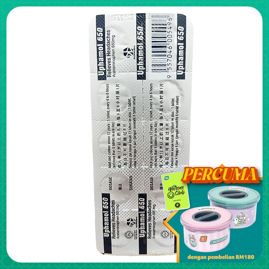 650 Relieves Headache Tablets 10's