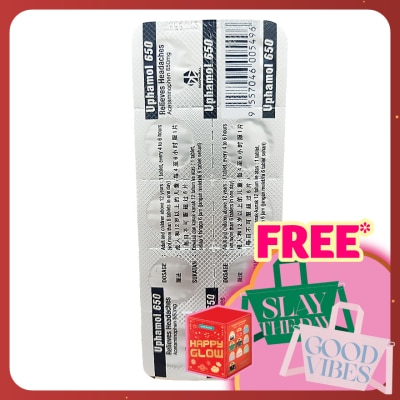 UPHAMOL 650 Relieves Headache Tablets 10's