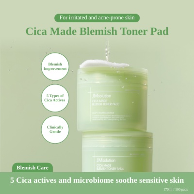 JMSOLUTION - Cica Made Blemish Toner Pads 1s