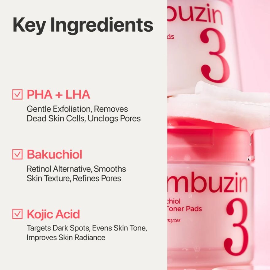 No.3 Bifida Bakuchiol Exfoliating Toner Pads 70s image