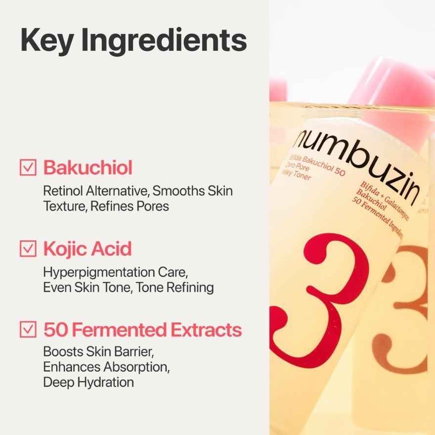 No.3 Bifida Bakuchiol Zero Pore Milky Toner Light 200ml image