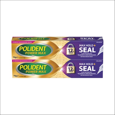 POLIDENT - Max Hold & Seal Adhesive Cream 70g