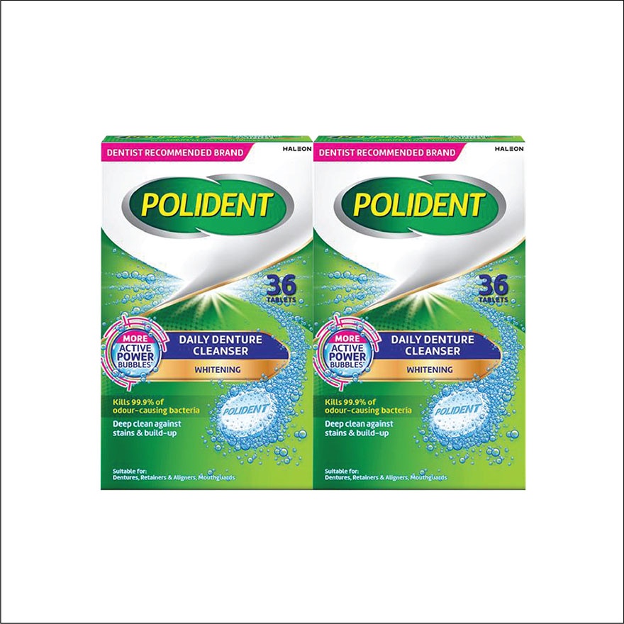Polident Cleanser Overnight Whitening