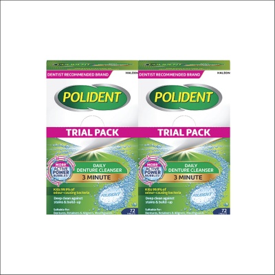 POLIDENT - Daily Denture Cleanser 3Minute 72S image