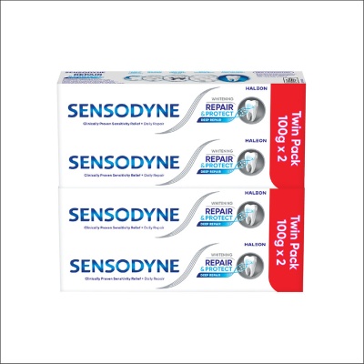 SENSODYNE - Repair and Protect Whitening Sensitive Toothpaste 2x100g Bundle