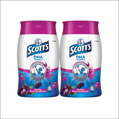 SCOTT'S - DHA Omega 3 Gummies Blackcurrant Brain Support 60S