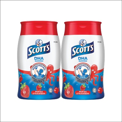 SCOTT'S - DHA Omega 3 Gummies Strawberry Brain Support 60S
