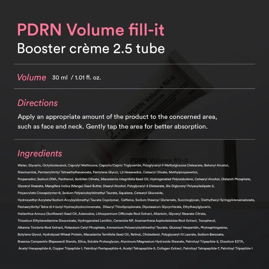 PDRN Volume fill it Booster crème 2.5 tube 30ml image