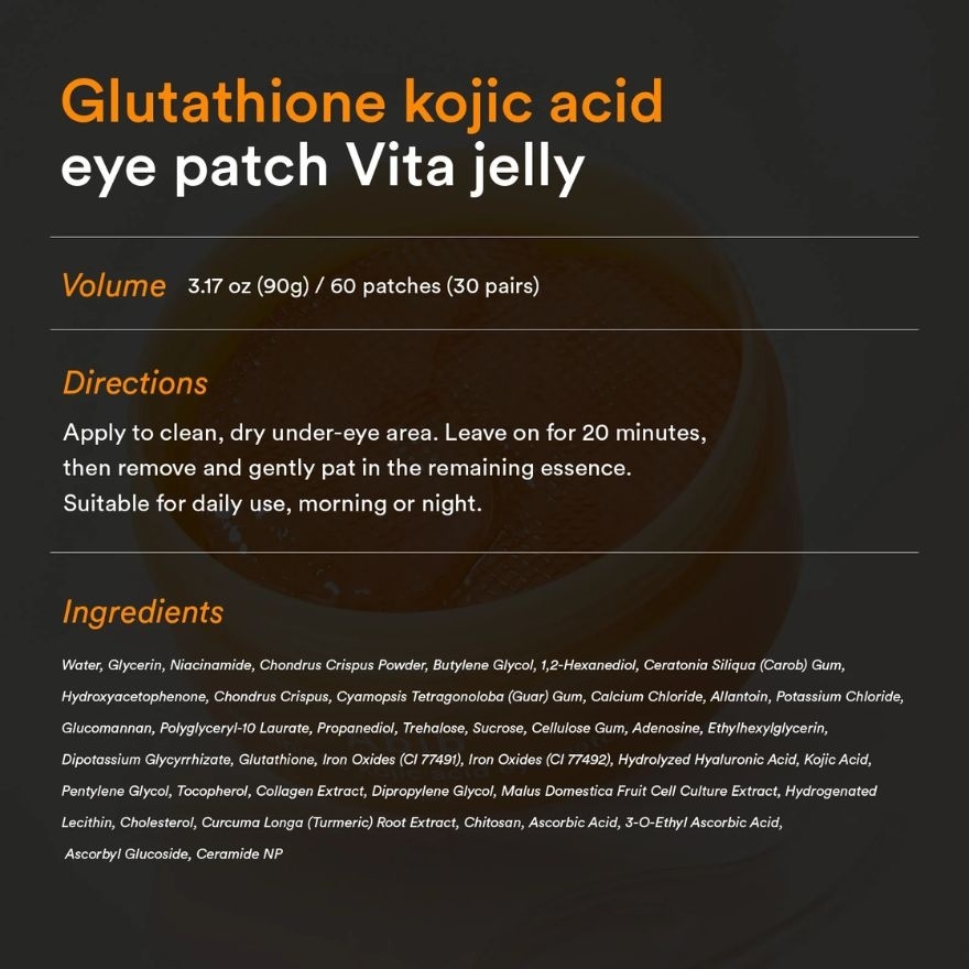 Glutathione Kojic Acid Eye Patch Vita Jelly 60S image