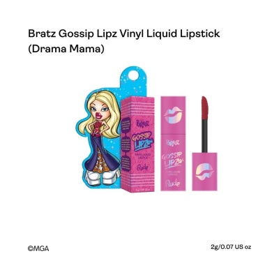 RUDE COSMETIC Bratz Gossip Lipz Vinyl Liquid Lipstick Drama Mama image