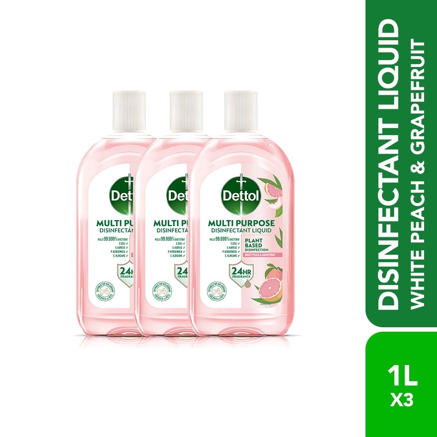 White Peach & Grapefruit 1L X 3