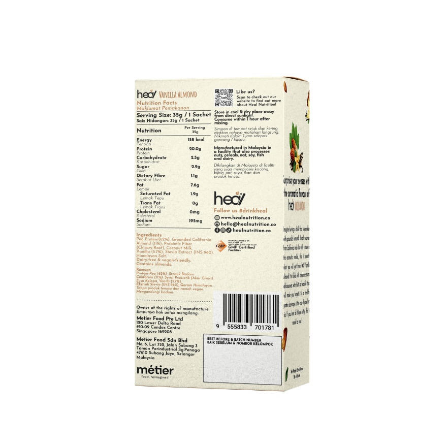 Vanilla Almond Vegan Protein Shake 35g 6s image