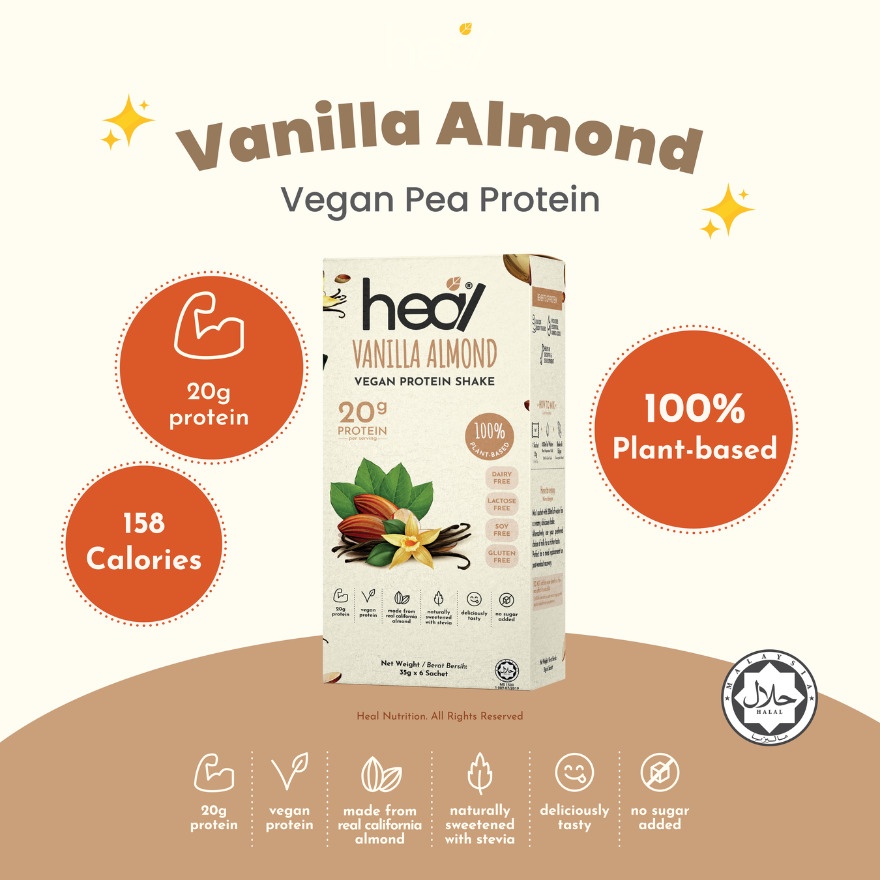 Vanilla Almond Vegan Protein Shake 35g 6s image