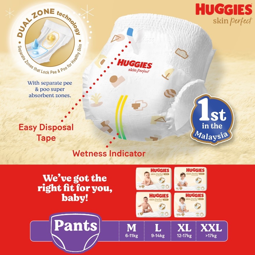 Skin Perfect Pants Diaper L 44s - Dual Zone Technology For Healthy Skin