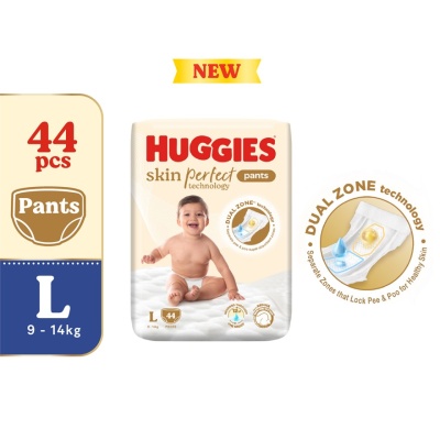 HUGGIES - Skin Perfect Pants Diaper L 44s - Dual Zone Technology For Healthy Skin