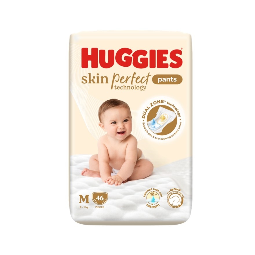 Skin Perfect Pants Diaper M 46s (4 Packs) - Dual Zone Technology For Healthy Skin