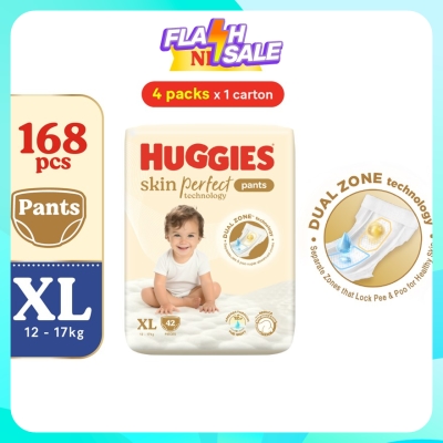 HUGGIES Skin Perfect Pants Diaper XL 42s (4 Packs) Dual Zone Technology For Healthy Skin image