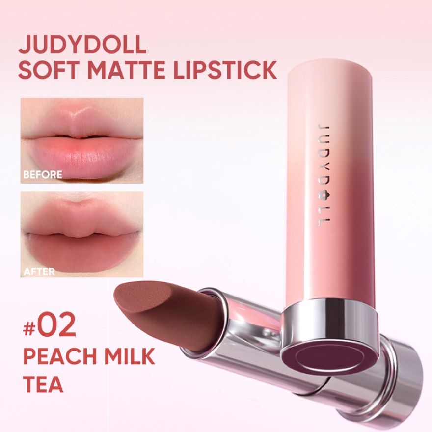 Velvet Matte Lip Stick 02 Peach Milk Tea image