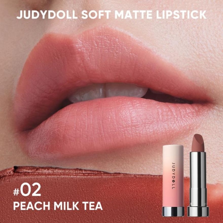 Velvet Matte Lip Stick 02 Peach Milk Tea image