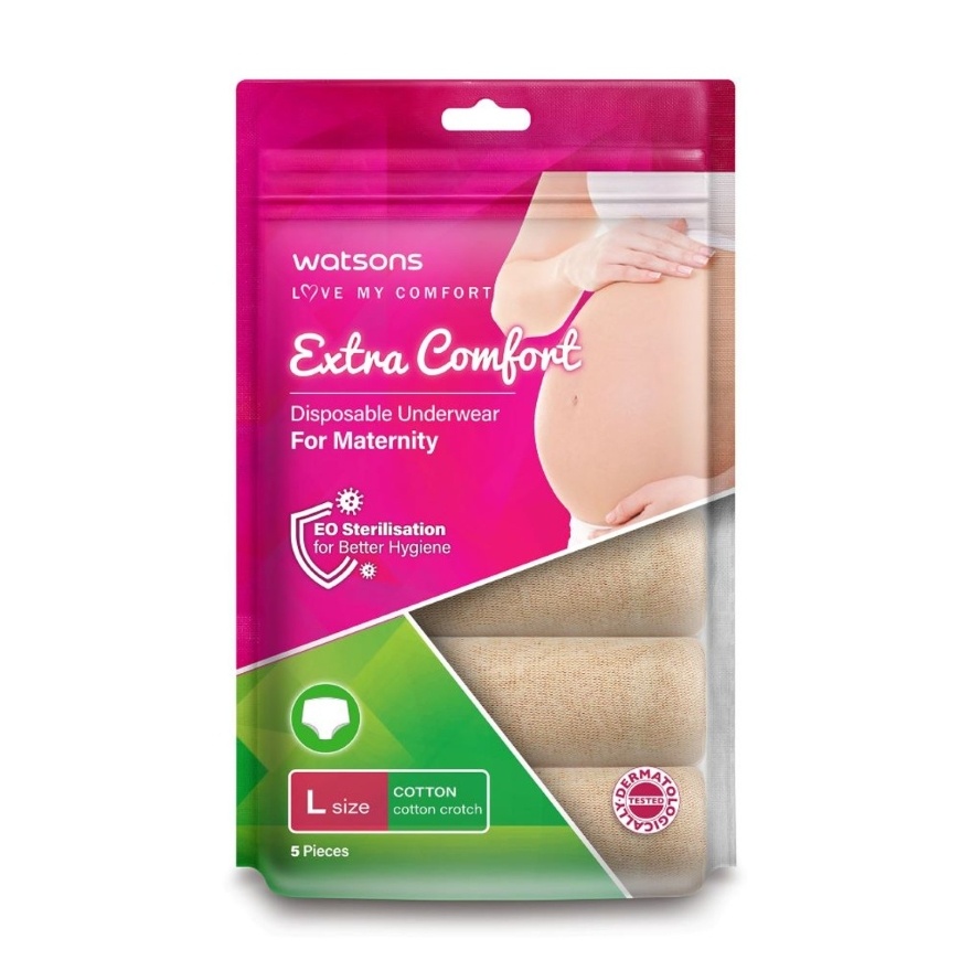 Extra Comfort Disposable Underwear Cotton Maternity L 5s x 3 pack