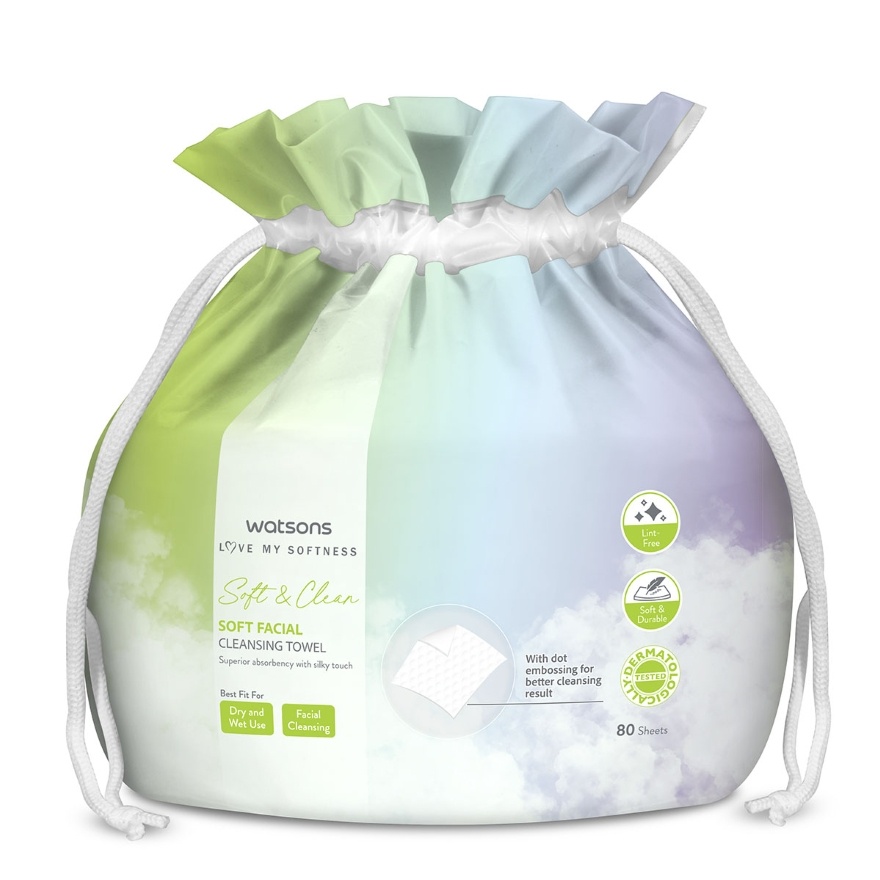 Soft Facial Cleansing Towel 80s x 3 pack