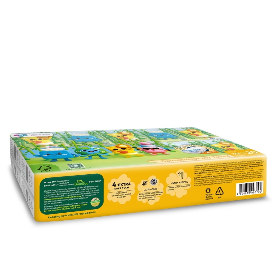 Velvet Mini Hankies 3ply x 10sheets x 20s x 3 pack