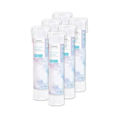 WATSONS - Round Facial Cotton Puff 100s x 6 pack