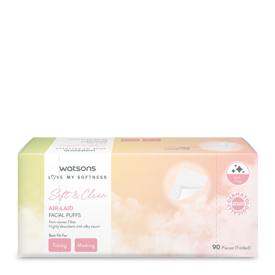 Air-Laid Soft Facial Puffs 90s x 6 pack